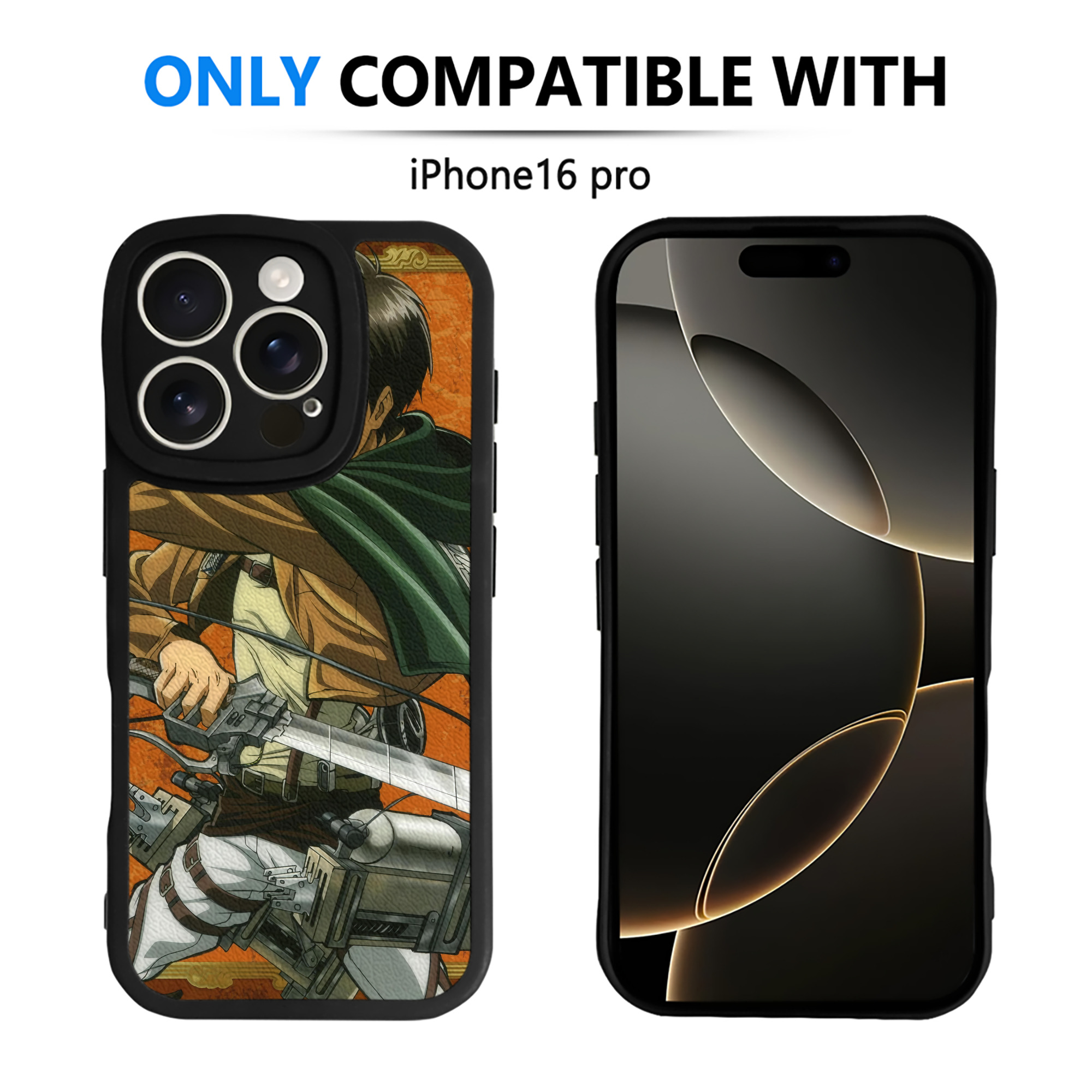 （画像用） 進撃の巨人 Attack on Titan 【iPhone 16シリーズ対応】シリコンスマホケース（レザー調） 材質：シリコン